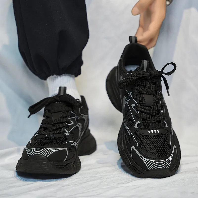 ROBINHOOD Cushioning, Slip Resistant, Abrasion Resistant, Coverage, Support Low Top Chunky Sneakers Men's-8