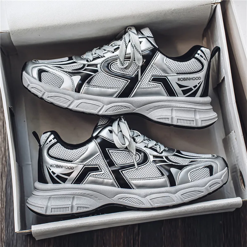 ROBINHOOD Shock Absorbers Slip Resistant, Abrasion Resistant, Breathable Low Top Chunky Sneakers Men's Box-17