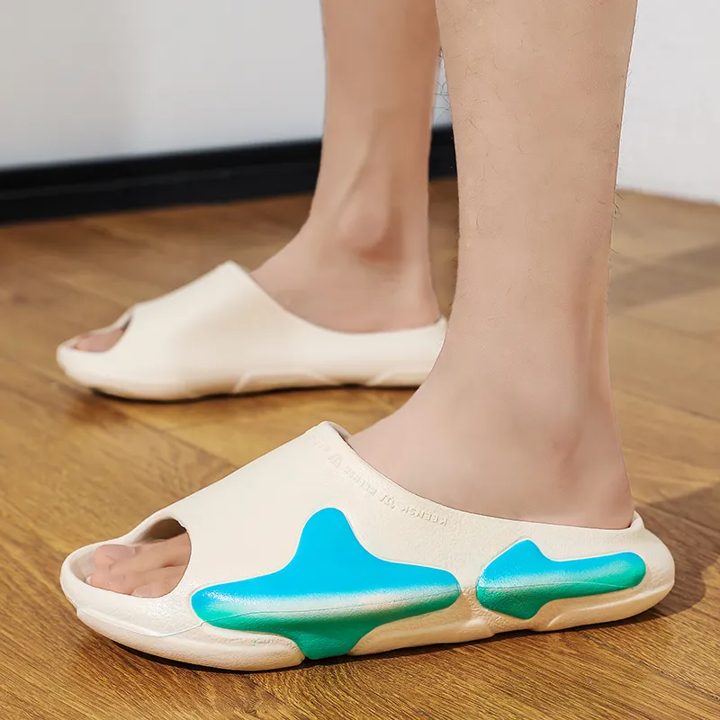 ROBINHOOD Quiet Slip Resistant Abrasion Resistant Quick Dry Cushioning Slide Slippers Unisex-2