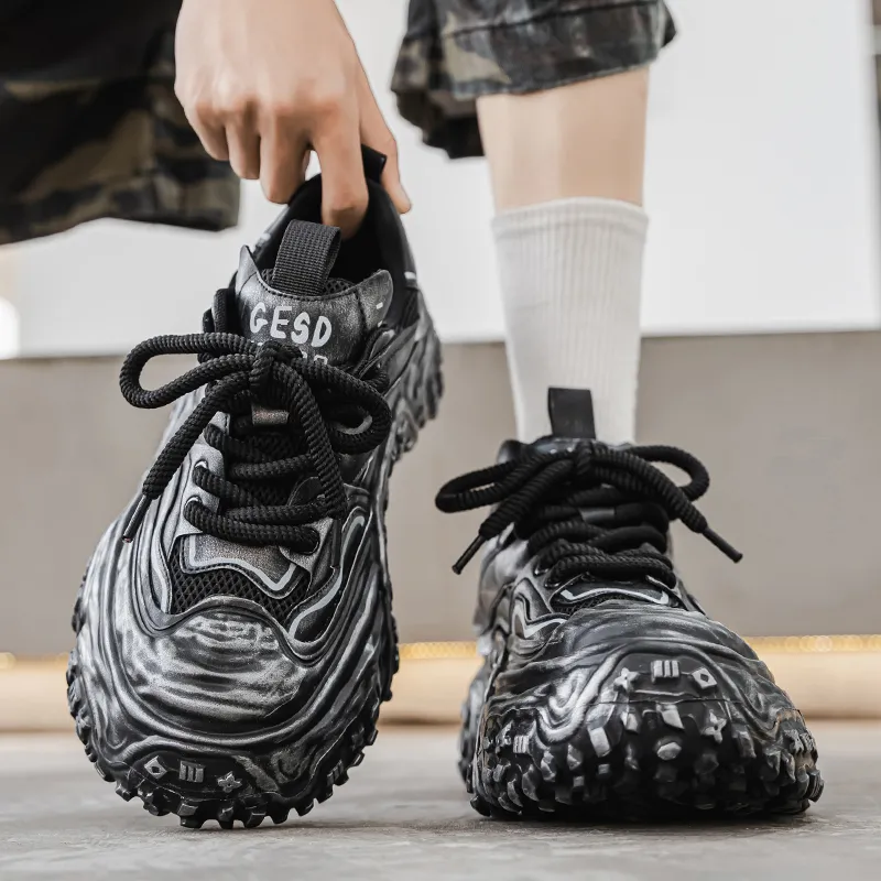 ROBINHOOD Cushioning, Slip Resistant, And Abrasion Resistant Low Top Chunky Sneakers Men's Box-11