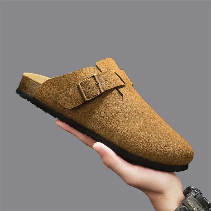 ROBINHOOD Slip Resistant Wrap toe Slippers Men's Box-4