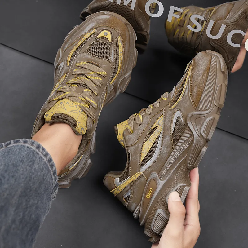 ROBINHOOD Cushioning, Slip Resistant, Abrasion Resistant Support Low Top Chunky Sneakers Men's Box-16