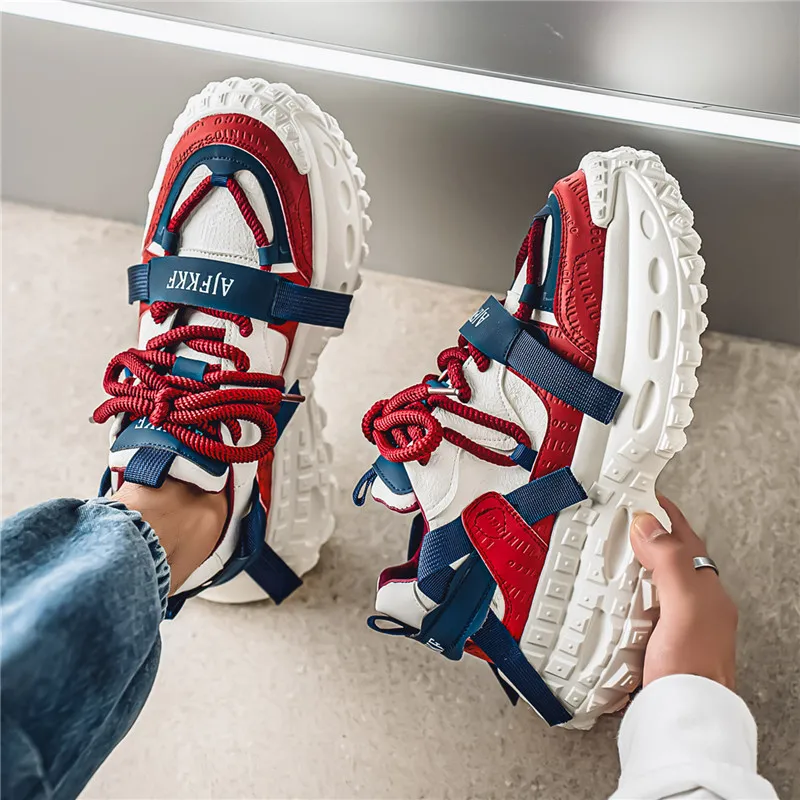 ROBINHOOD Cushioning, Abrasion Resistant, Height Increasing Low Top Chunky Sneakers Men's-4