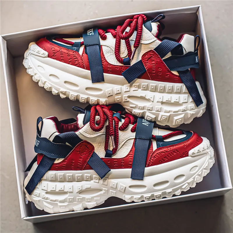 ROBINHOOD Cushioning, Abrasion Resistant, Height Increasing Low Top Chunky Sneakers Men's-5