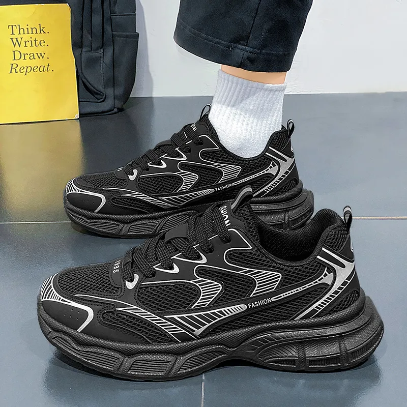 ROBINHOOD Cushioning, Slip Resistant, Abrasion Resistant, Coverage, Support Low Top Chunky Sneakers Men's-9
