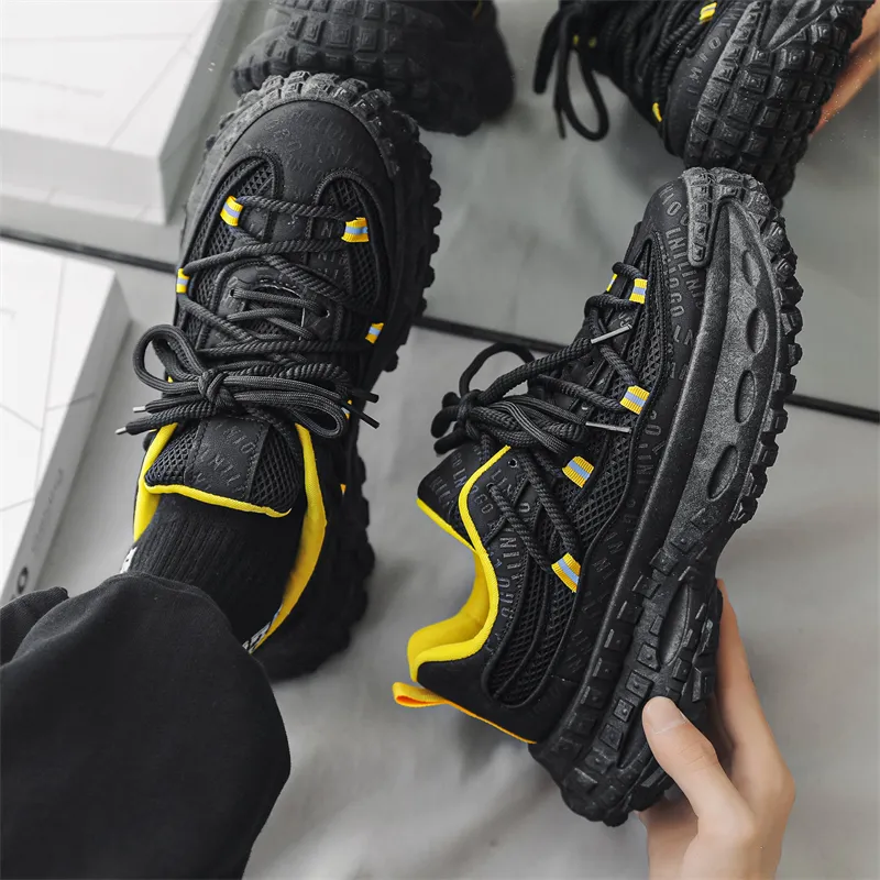 ROBINHOOD Cushioning, Slip Resistant, Abrasion Resistant Support Low Top Chunky Sneakers Men's Box-14