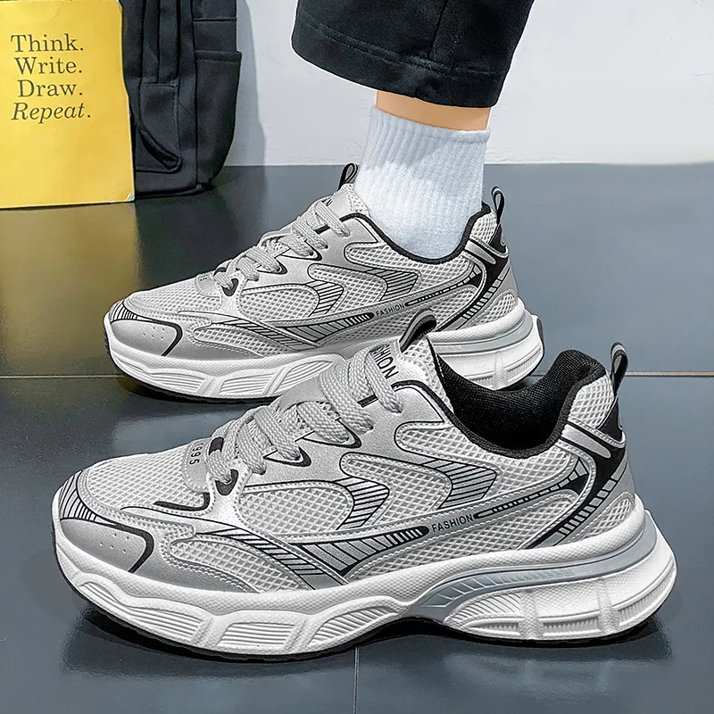 ROBINHOOD Cushioning, Slip Resistant, Abrasion Resistant, Coverage, Support Low Top Chunky Sneakers Men's-14