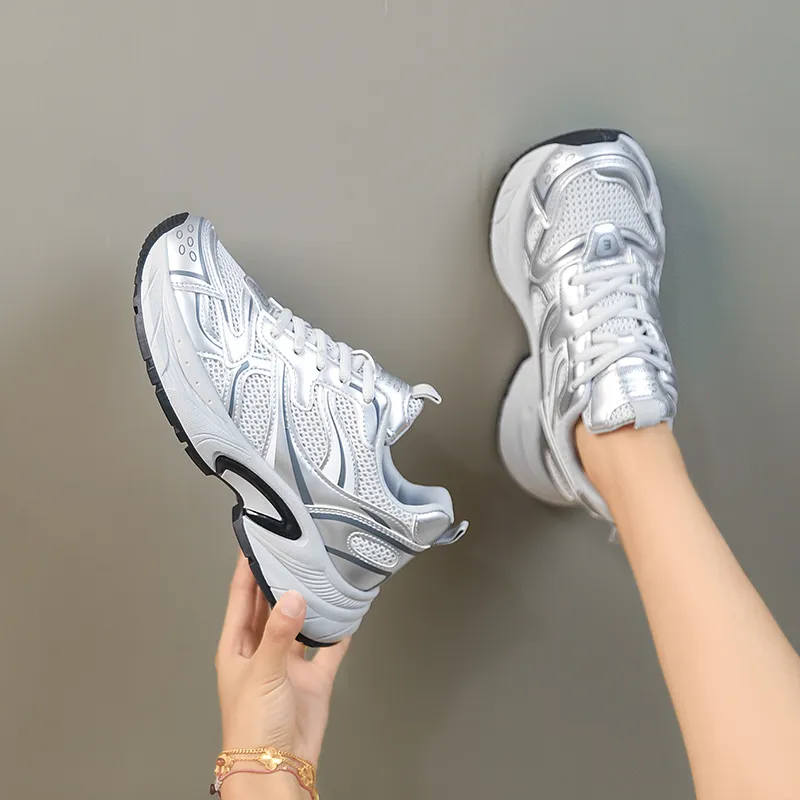 ROBINHOOD Cushioning, Slip Resistant, Abrasion Resistant, Coverage, Support Low Top Chunky Sneakers Women's-11