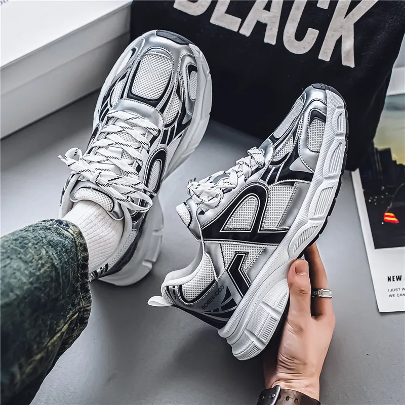 ROBINHOOD Shock Absorbers Slip Resistant, Abrasion Resistant, Breathable Low Top Chunky Sneakers Men's Box-3