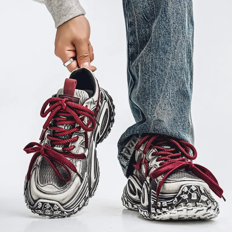 ROBINHOOD Cushioning, Slip Resistant, Abrasion Resistant, Breathable Low Top Chunky Sneakers Men's Box-9