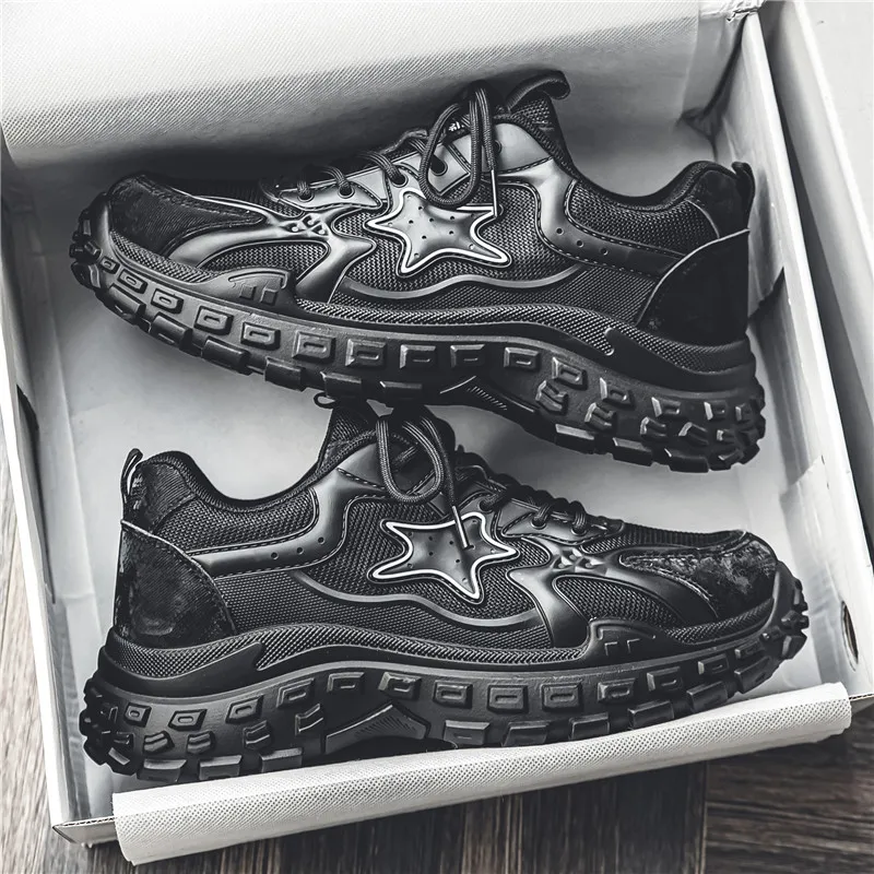 ROBINHOOD Cushioning, Slip Resistant, Abrasion Resistant, Coverage, Support Low Top Chunky Sneakers Men's-2