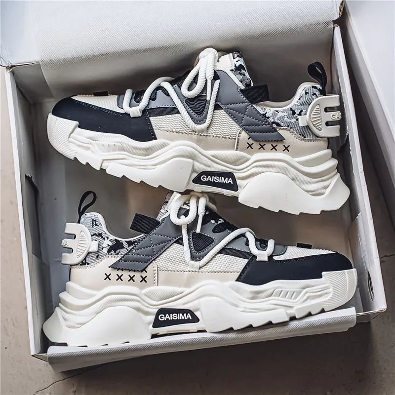 ROBINHOOD Cushioning, Slip Resistant, Abrasion Resistant, Support, Impact Resistant Low Top Chunky Sneakers Men's-10