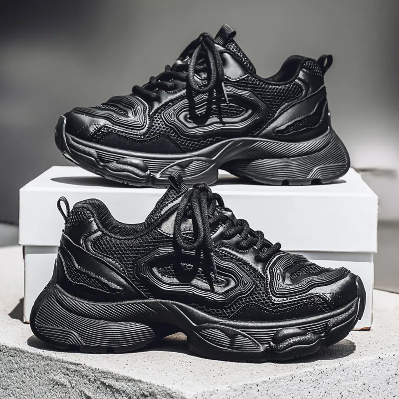 ROBINHOOD Cushioning, Slip Resistant, Abrasion Resistant, Coverage, Support Low Top Chunky Sneakers Men's-4