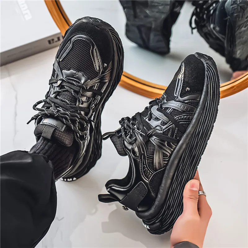 ROBINHOOD Cushioning, Slip Resistant, Abrasion Resistant, Coverage, Impact Resistant Low Top Chunky Sneakers Men's-6