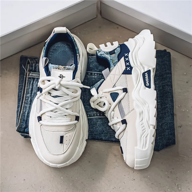 ROBINHOOD Cushioning, Slip Resistant, Abrasion Resistant, Support, Impact Resistant Low Top Chunky Sneakers Men's-7