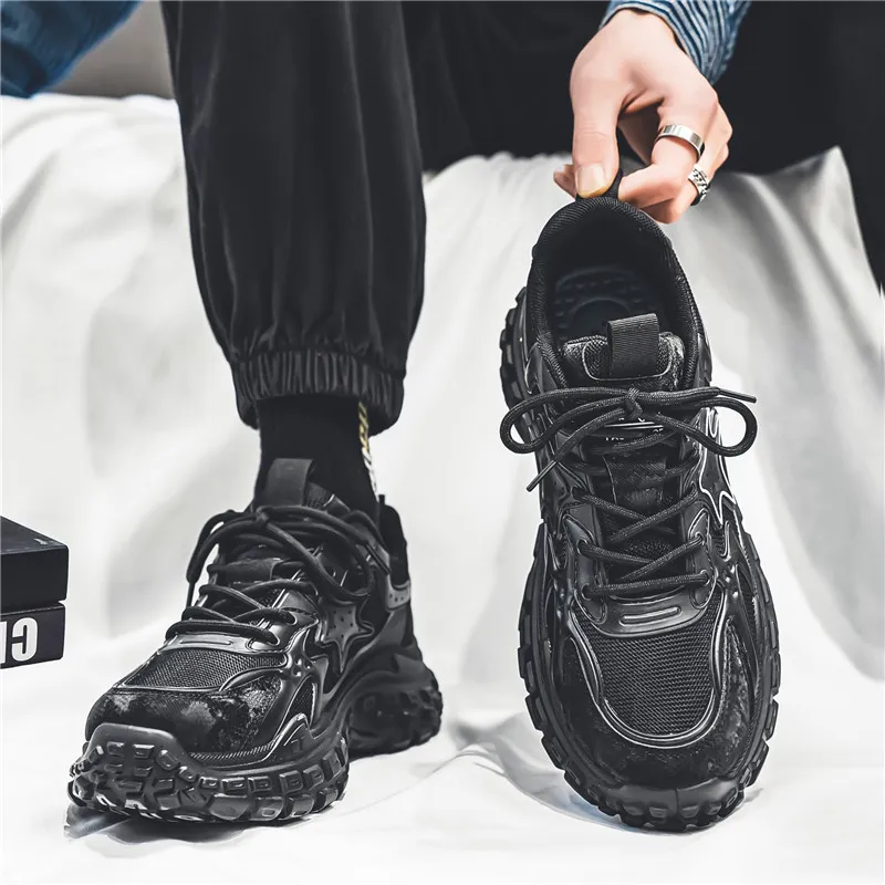 ROBINHOOD Cushioning, Slip Resistant, Abrasion Resistant, Coverage, Support Low Top Chunky Sneakers Men's-3