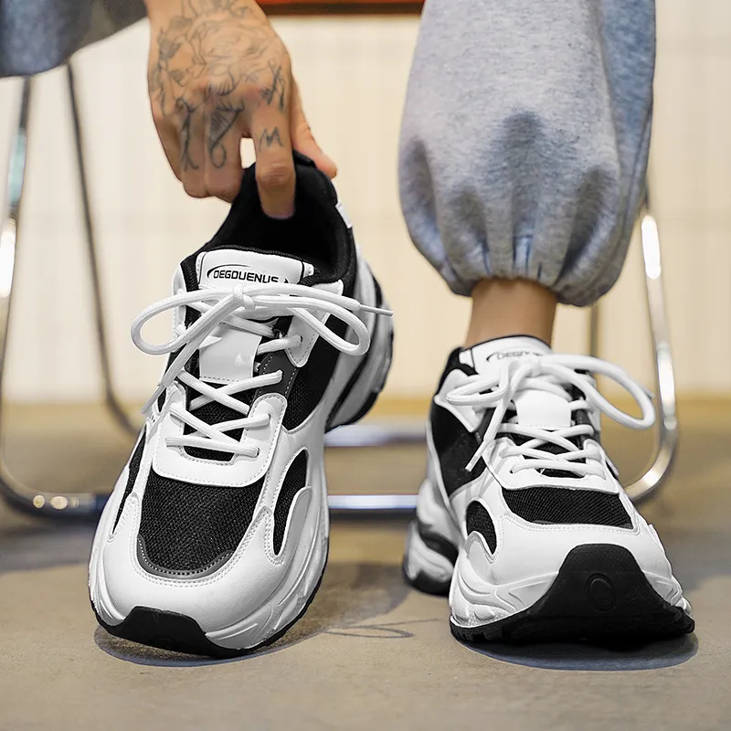 ROBINHOOD Cushioning, Slip Resistant, Abrasion Resistant, Coverage, Support Low Top Chunky Sneakers Men's-4