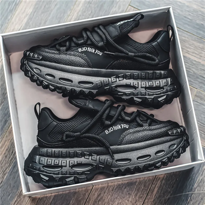 ROBINHOOD Cushioning, Slip Resistant, Abrasion Resistant, Height Increasing Low Top Chunky Sneakers Men's Box-4