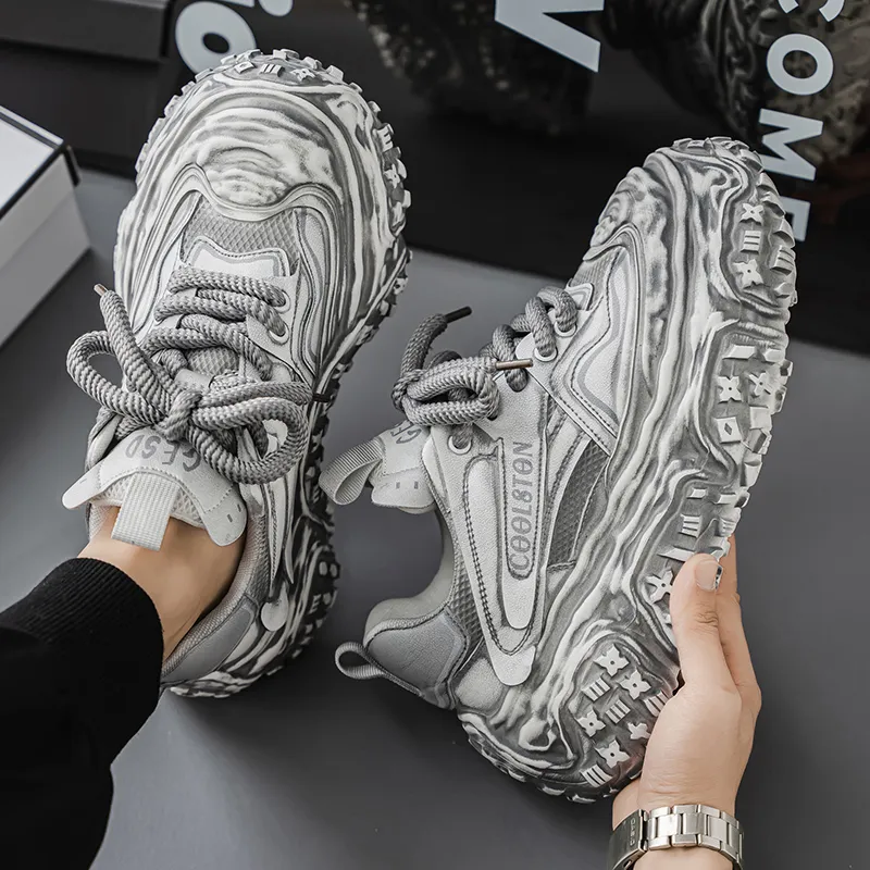 ROBINHOOD Cushioning, Slip Resistant, And Abrasion Resistant Low Top Chunky Sneakers Men's Box-16