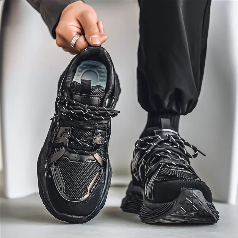 ROBINHOOD Cushioning, Slip Resistant, Abrasion Resistant, Coverage, Impact Resistant Low Top Chunky Sneakers Men's-7