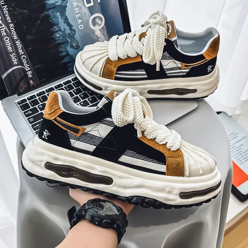 ROBINHOOD Cushioning, Abrasion Resistant, Coverage, Support, Impact Resistant Low Top Chunky Sneakers Men's-5