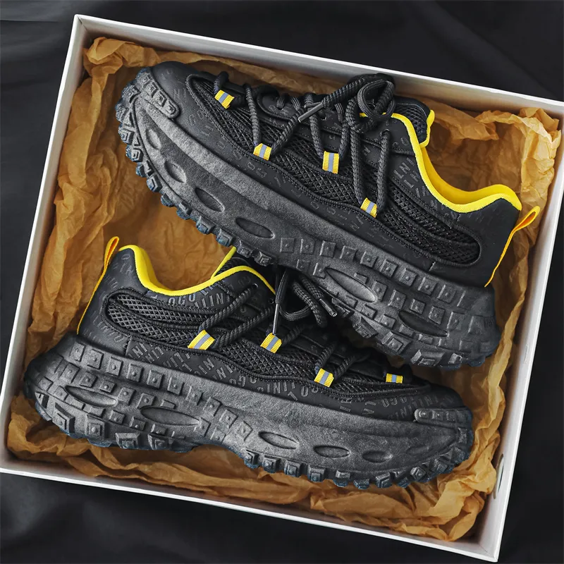 ROBINHOOD Cushioning, Slip Resistant, Abrasion Resistant Support Low Top Chunky Sneakers Men's Box-13