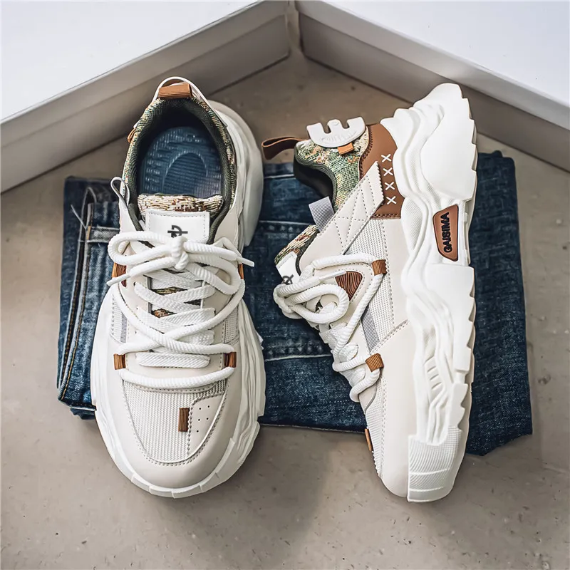 ROBINHOOD Cushioning, Slip Resistant, Abrasion Resistant, Support, Impact Resistant Low Top Chunky Sneakers Men's-3