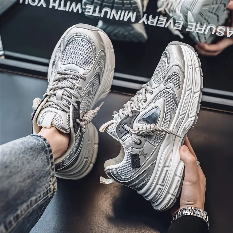ROBINHOOD Cushioning, Slip Resistant, Abrasion Resistant, Support, Impact Resistant Low Top Chunky Sneakers Men's Box-6