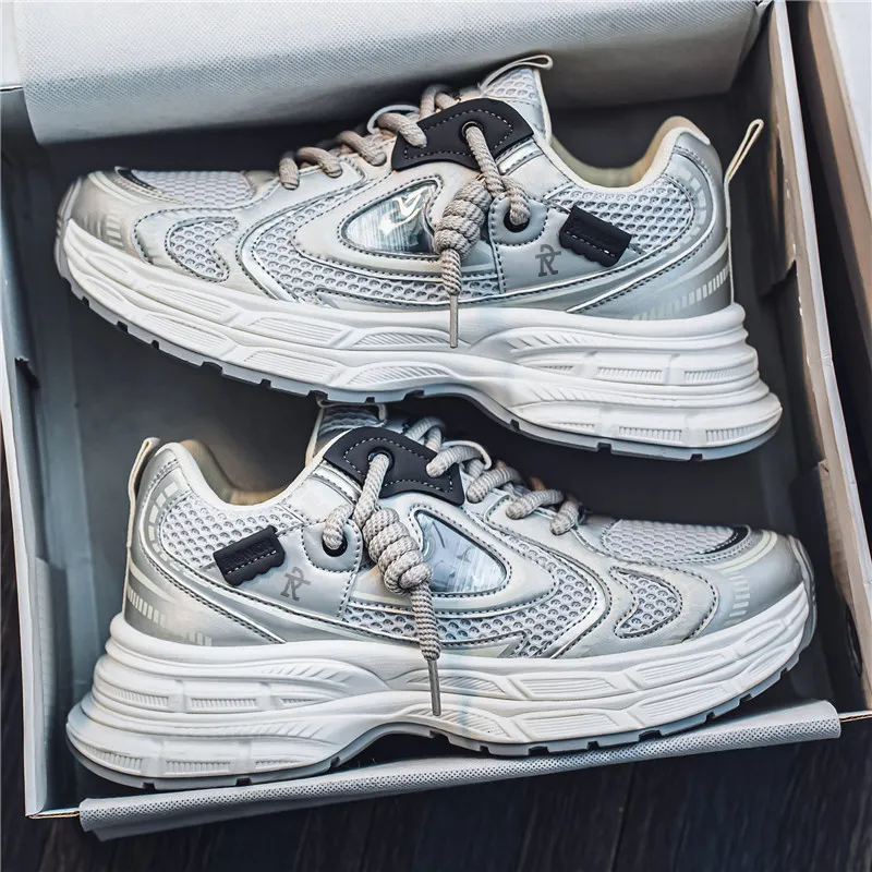 ROBINHOOD Cushioning, Slip Resistant, Abrasion Resistant, Support, Impact Resistant Low Top Chunky Sneakers Men's Box-5