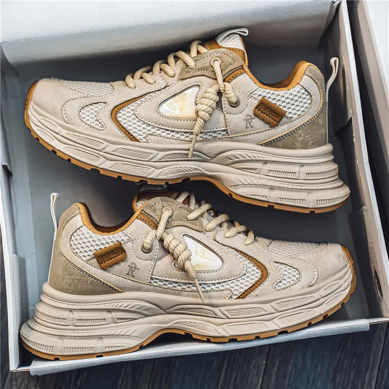 ROBINHOOD Cushioning, Slip Resistant, Abrasion Resistant, Support, Impact Resistant Low Top Chunky Sneakers Men's Box-9