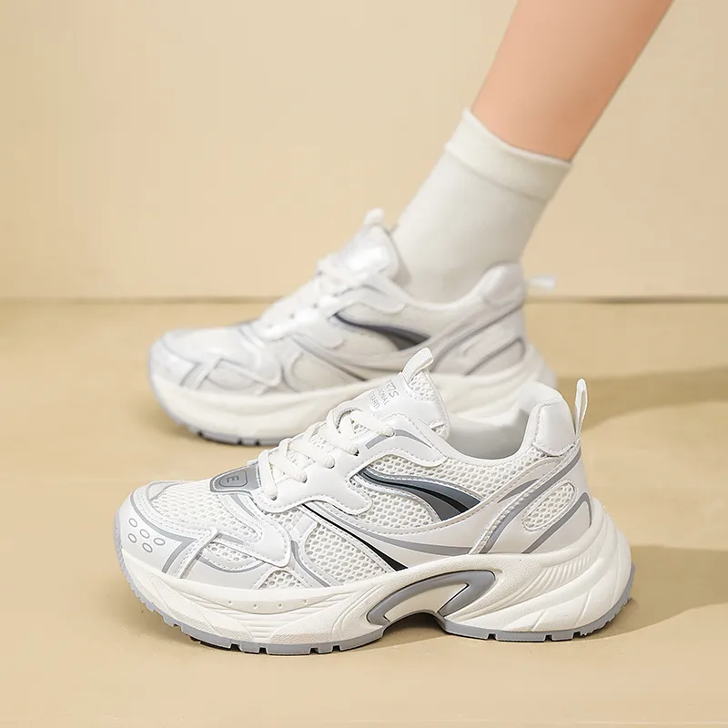 ROBINHOOD Cushioning, Slip Resistant, Abrasion Resistant, Coverage, Support Low Top Chunky Sneakers Women's-4