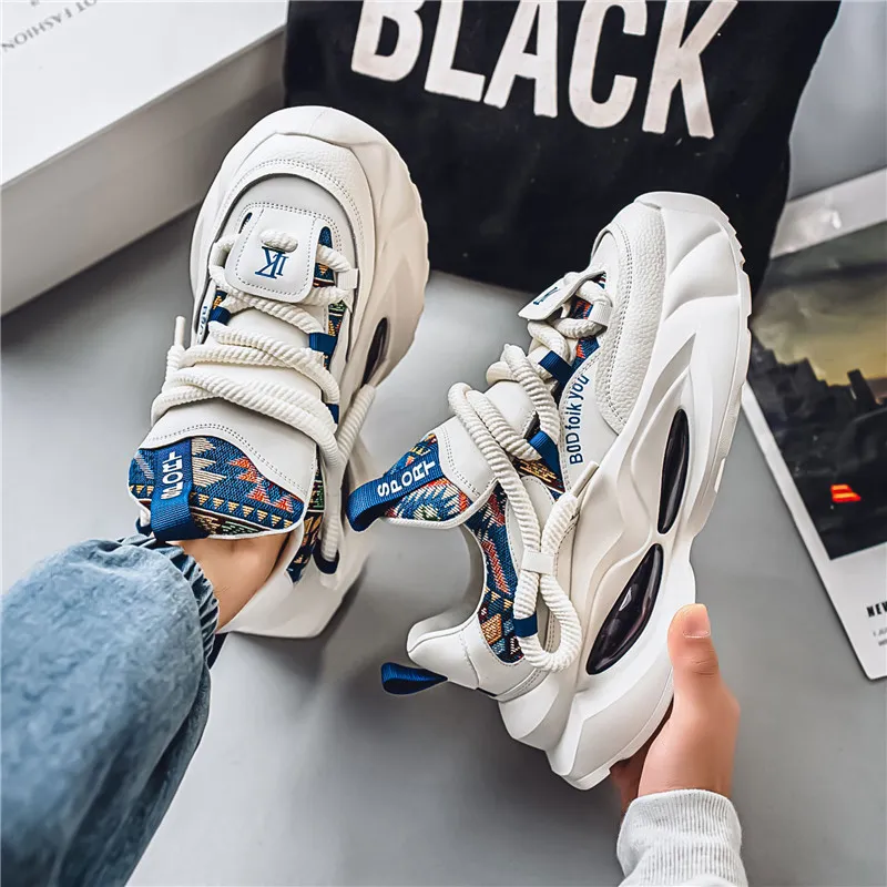 ROBINHOOD Cushioned Slip Resistant Breathable Coverage Low Top Chunky Sneakers Men's Box-16