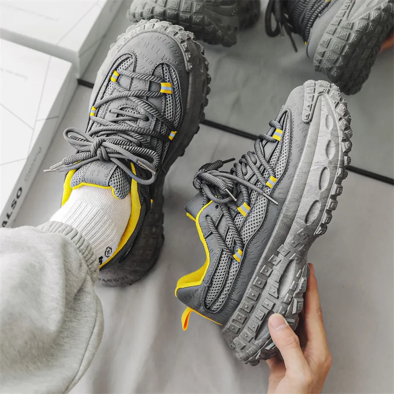 ROBINHOOD Cushioning, Slip Resistant, Abrasion Resistant Support Low Top Chunky Sneakers Men's Box-9