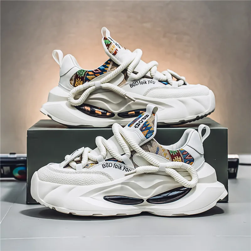 ROBINHOOD Cushioned Slip Resistant Breathable Coverage Low Top Chunky Sneakers Men's Box-11
