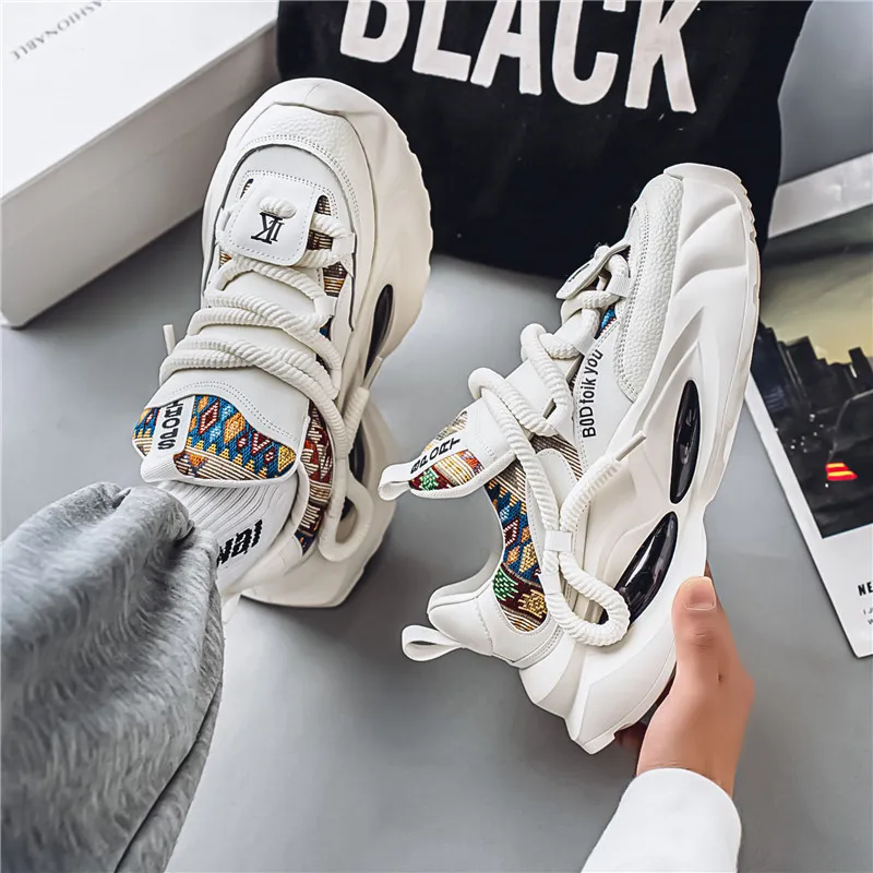 ROBINHOOD Cushioned Slip Resistant Breathable Coverage Low Top Chunky Sneakers Men's Box-10