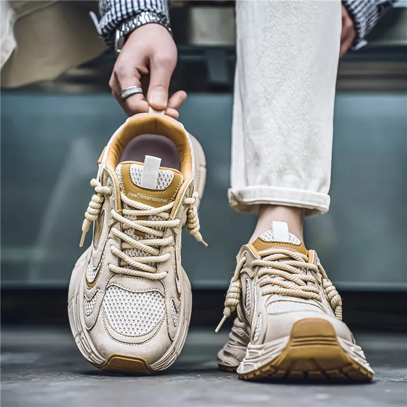 ROBINHOOD Cushioning, Slip Resistant, Abrasion Resistant, Support, Impact Resistant Low Top Chunky Sneakers Men's Box-11