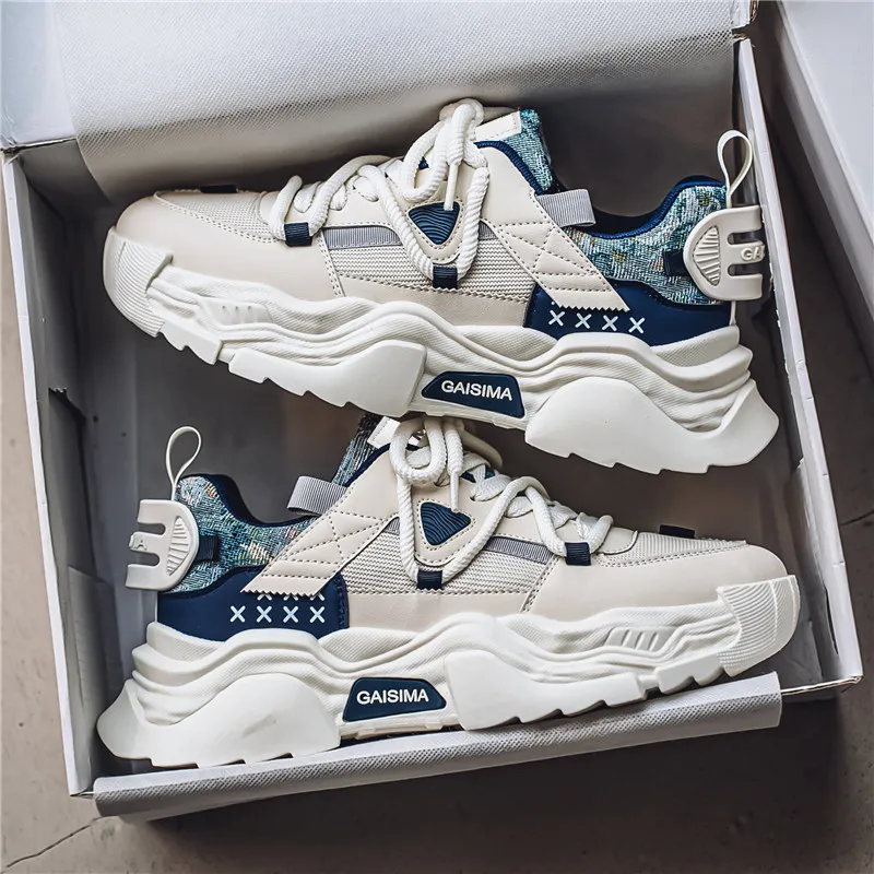 ROBINHOOD Cushioning, Slip Resistant, Abrasion Resistant, Support, Impact Resistant Low Top Chunky Sneakers Men's-6