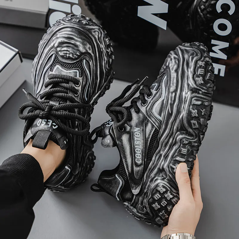 ROBINHOOD Cushioning, Slip Resistant, And Abrasion Resistant Low Top Chunky Sneakers Men's Box-10