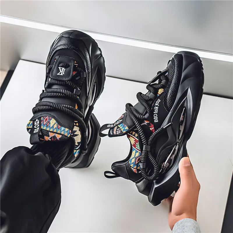 ROBINHOOD Cushioned Slip Resistant Breathable Coverage Low Top Chunky Sneakers Men's Box-22