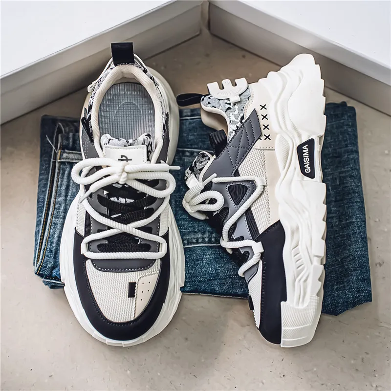 ROBINHOOD Cushioning, Slip Resistant, Abrasion Resistant, Support, Impact Resistant Low Top Chunky Sneakers Men's-11