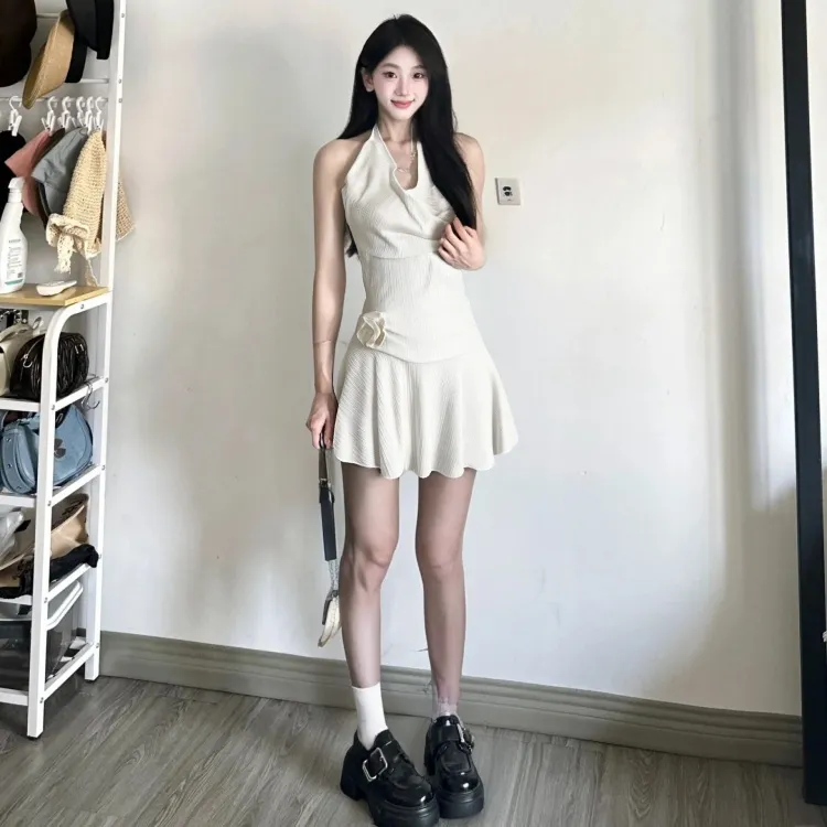 XIANSINIAO Sleeveless Dress Women's-1