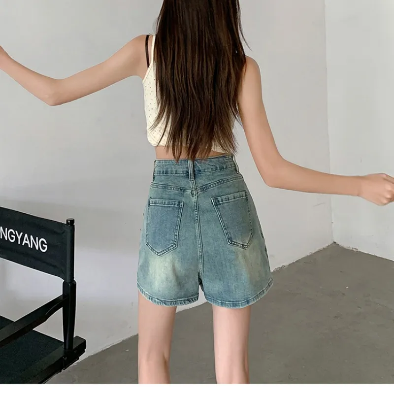 XIANSINIAO Denim Short Skirts Women's-7