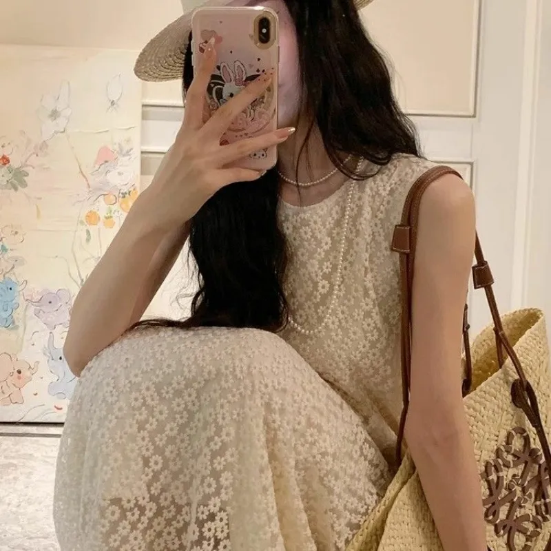XIANSINIAO Sleeveless Dress Women's-2