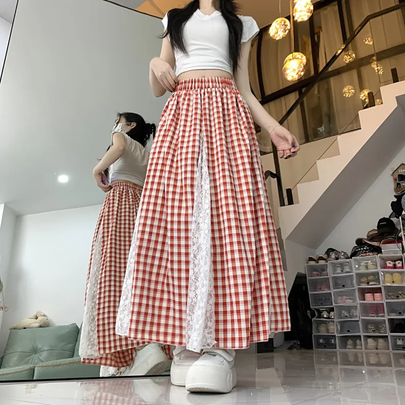 XIANSINIAO Casual Long Skirt Women's-4