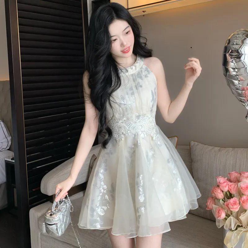 XIANSINIAO Sleeveless Dress Women's-4