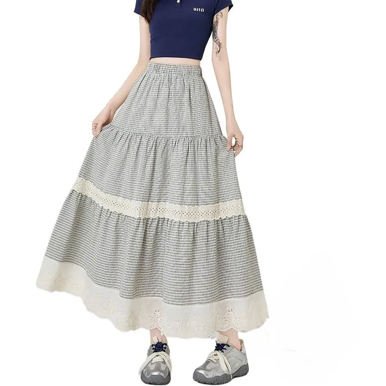 XIANSINIAO Casual Long Skirt Women's-5
