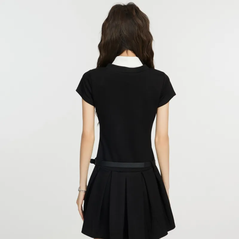 XIANSINIAO Short Sleeved Dress Women's-2