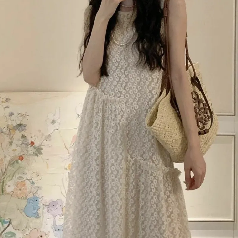 XIANSINIAO Sleeveless Dress Women's-1