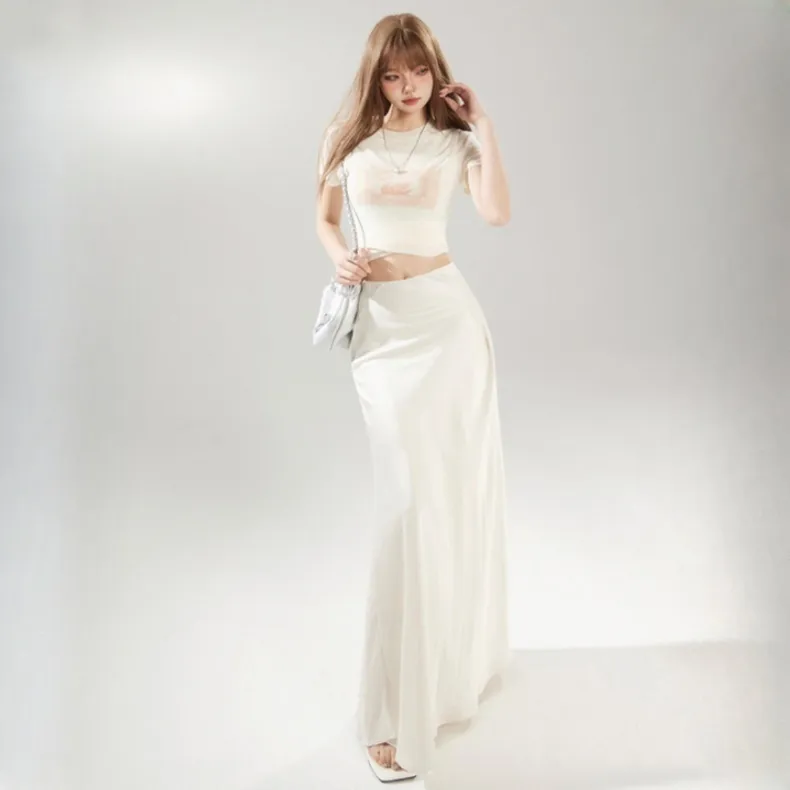 XIANSINIAO Casual Long Skirt Women's-4