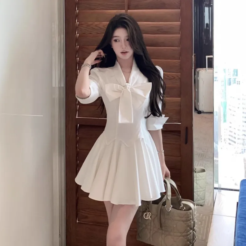 XIANSINIAO Short Sleeved Dress Women's-3